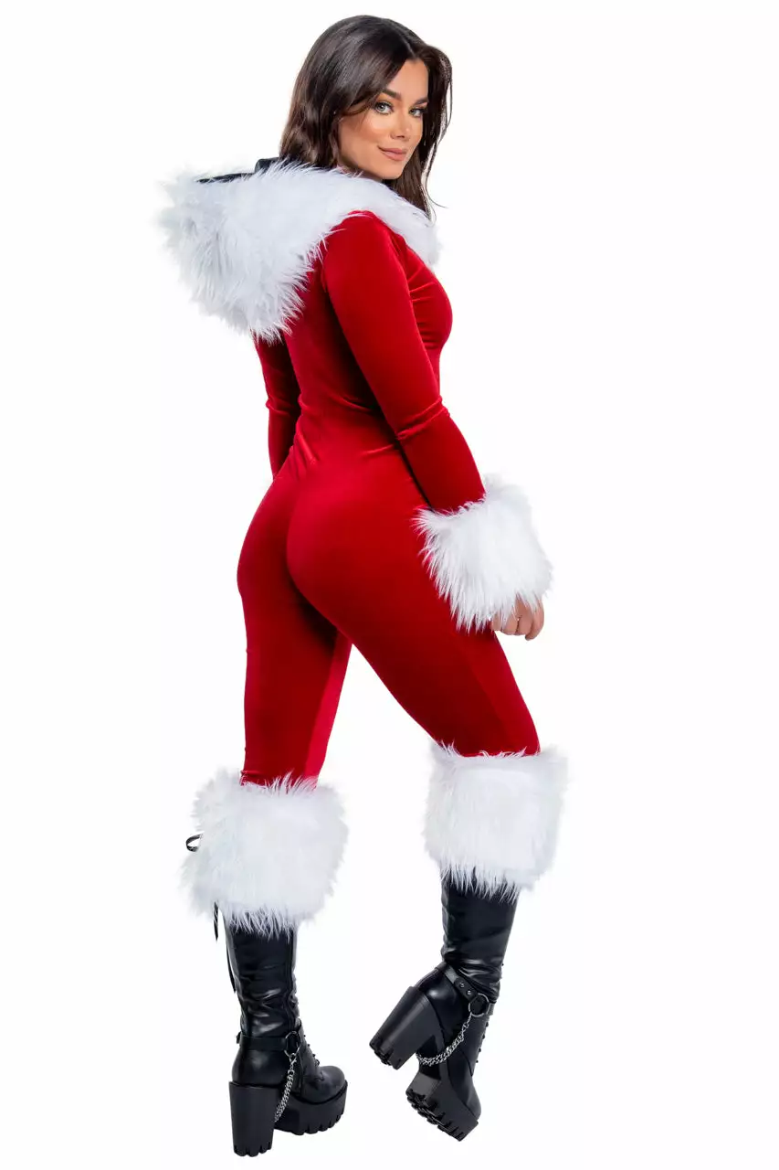 J Valentine Fur Trimmed Hooded Catsuit 3 J Valentine Fur Trimmed Hooded Catsuit - Image 3