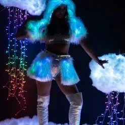 J Valentine Light Up Furry Belted Skirt -Stockings Shop jvfr150 fr151 bgn front 2 9498d492 7262 4dd5 9cfa 939fa977965c