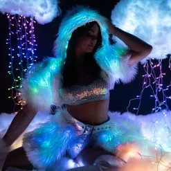 J Valentine Light Up Hooded Shrug 37 J Valentine Light Up Hooded Shrug -Stockings Shop jvfr150 fr151 bgn front 4