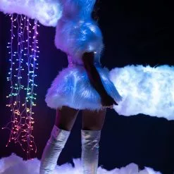 J Valentine Light Up Furry Belted Skirt -Stockings Shop jvfr150 fr151 wbl back 2 e82f321f bb72 401d bc1d f1842e1a1f9a