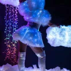 J Valentine Light Up Furry Belted Skirt -Stockings Shop jvfr150 fr151 wbl back cf73d949 00d1 4ea6 9cd4 aa2498094b51