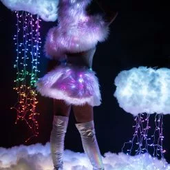 J Valentine Light Up Furry Belted Skirt -Stockings Shop jvfr150 fr151 wpk back 1 645e7263 5c4a 45a6 ae5f 8db9738f1a71