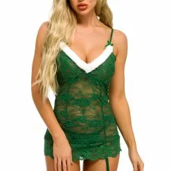 3WISHES Santa's Favorite Lace Chemise