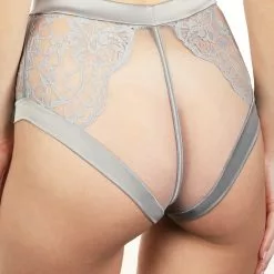 Prelude Milano Prelude Marlene Grey High Waist Brief -Stockings Shop yd303 yd303.gri 2 Mayfair Stockings 132