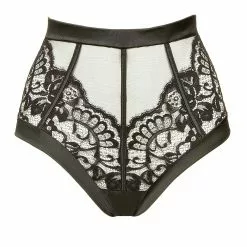 Prelude Milano Prelude Marlene Black High Waist Brief -Stockings Shop yd303 yd303.neg 1 2 Mayfair Stockings 111