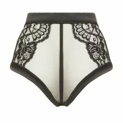 Prelude Milano Prelude Marlene Black High Waist Brief -Stockings Shop yd303 yd303.neg 2 2 Mayfair Stockings 113